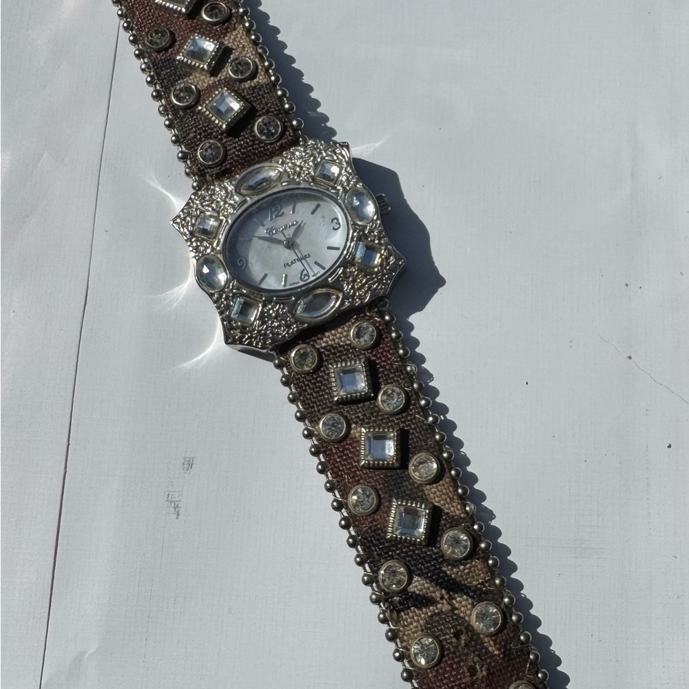 Geneva Platinum Camouflage band women’s watch